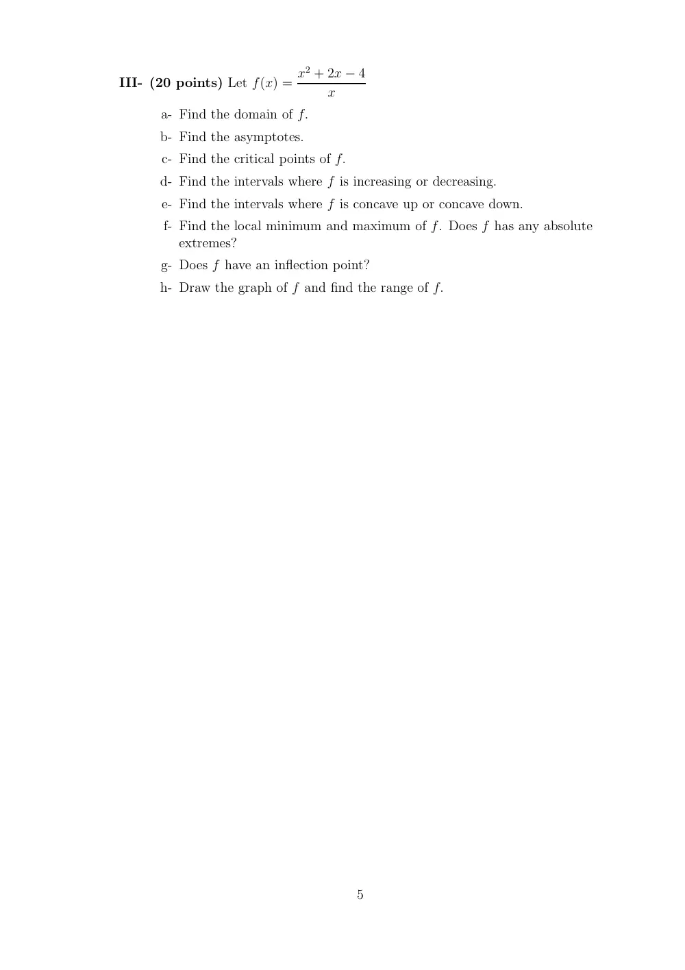 MATH 101 Final, Fall 2005, page 5