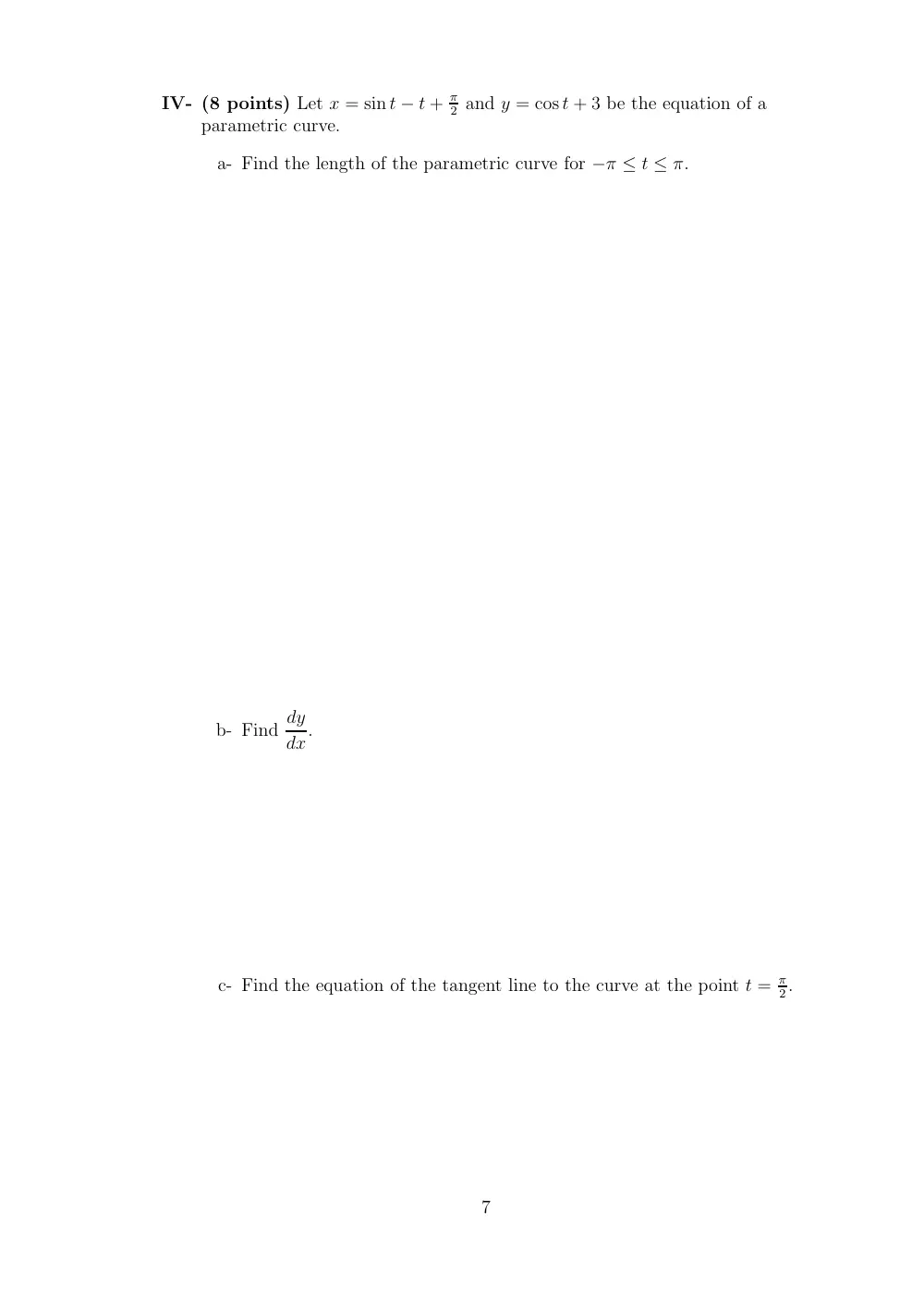 MATH 101 Final, Fall 2005, page 7