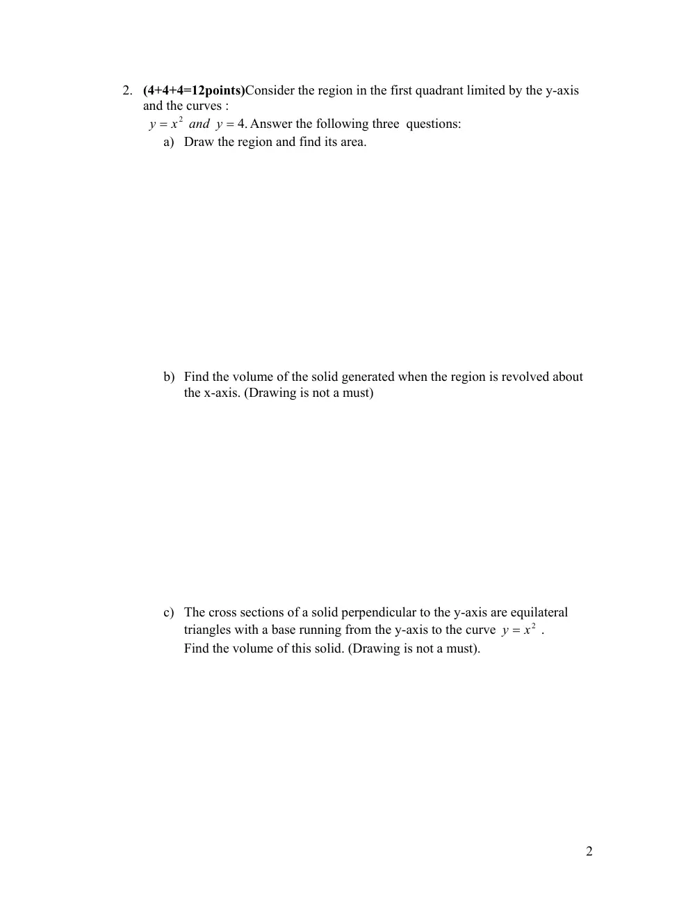 MATH 101 Final, Fall 2007, page 2