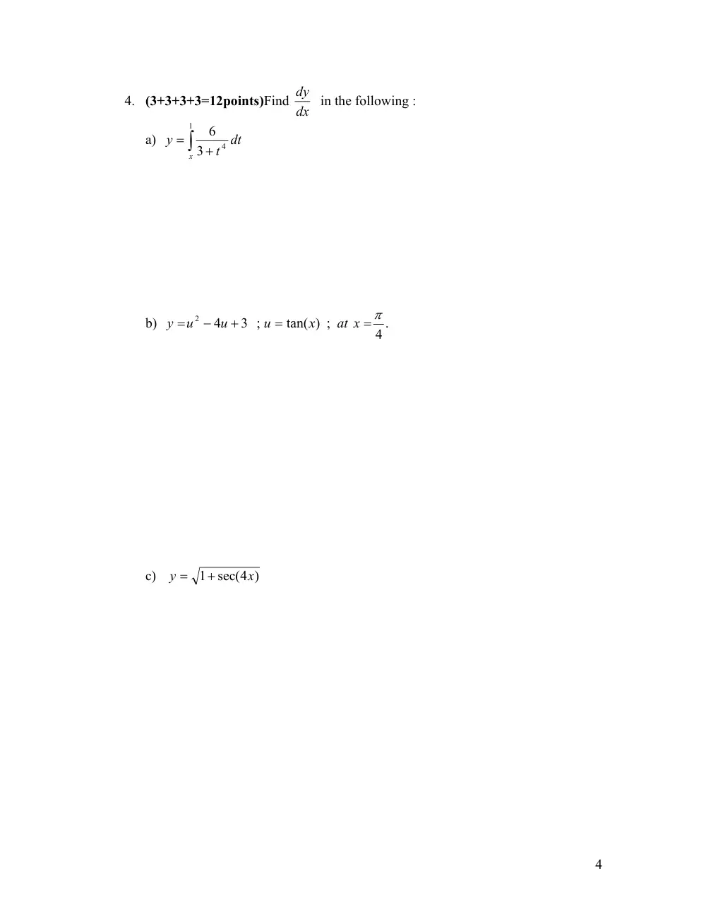 MATH 101 Final, Fall 2007, page 4