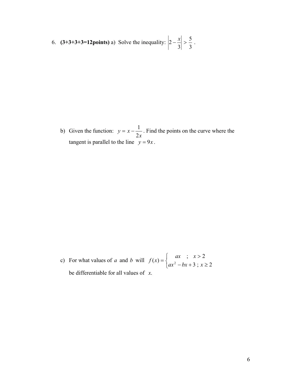 MATH 101 Final, Fall 2007, page 6