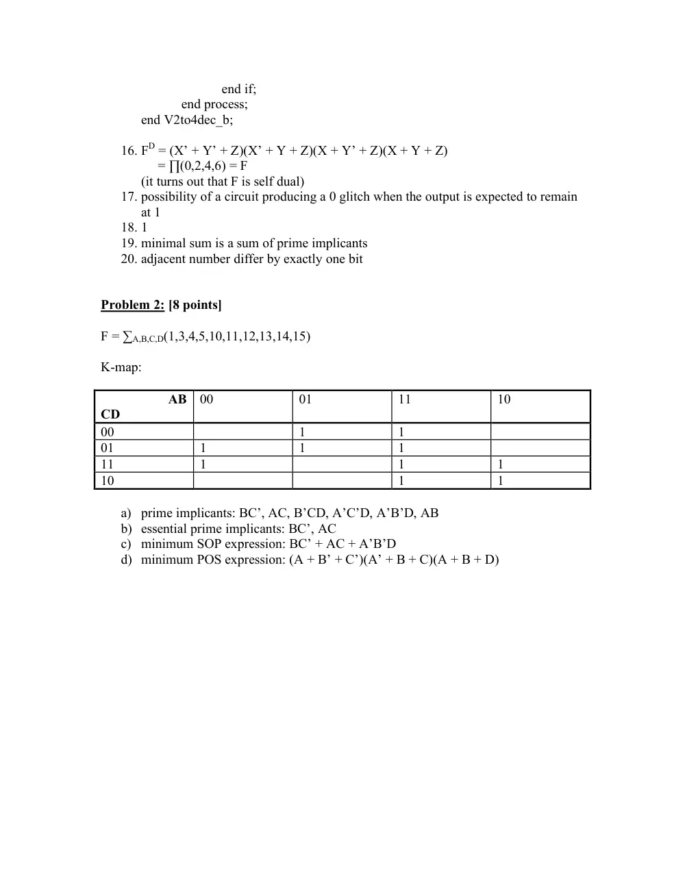 EECE 320 Midterm Solution, Fall 2004, page 2