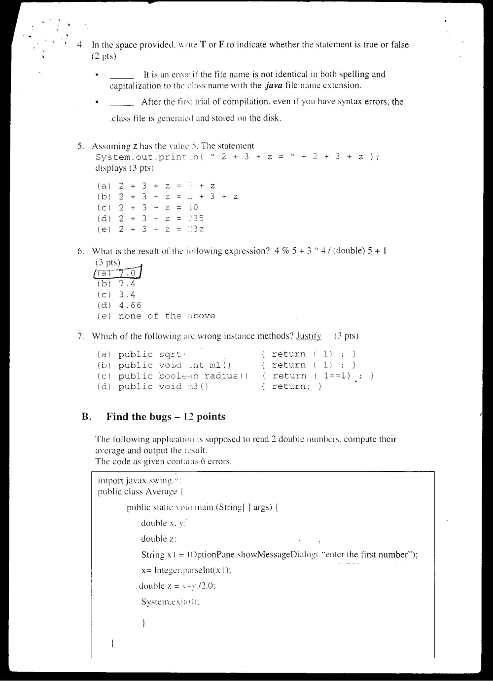 CMPS 200 Midterm, Spring 2001, page 2