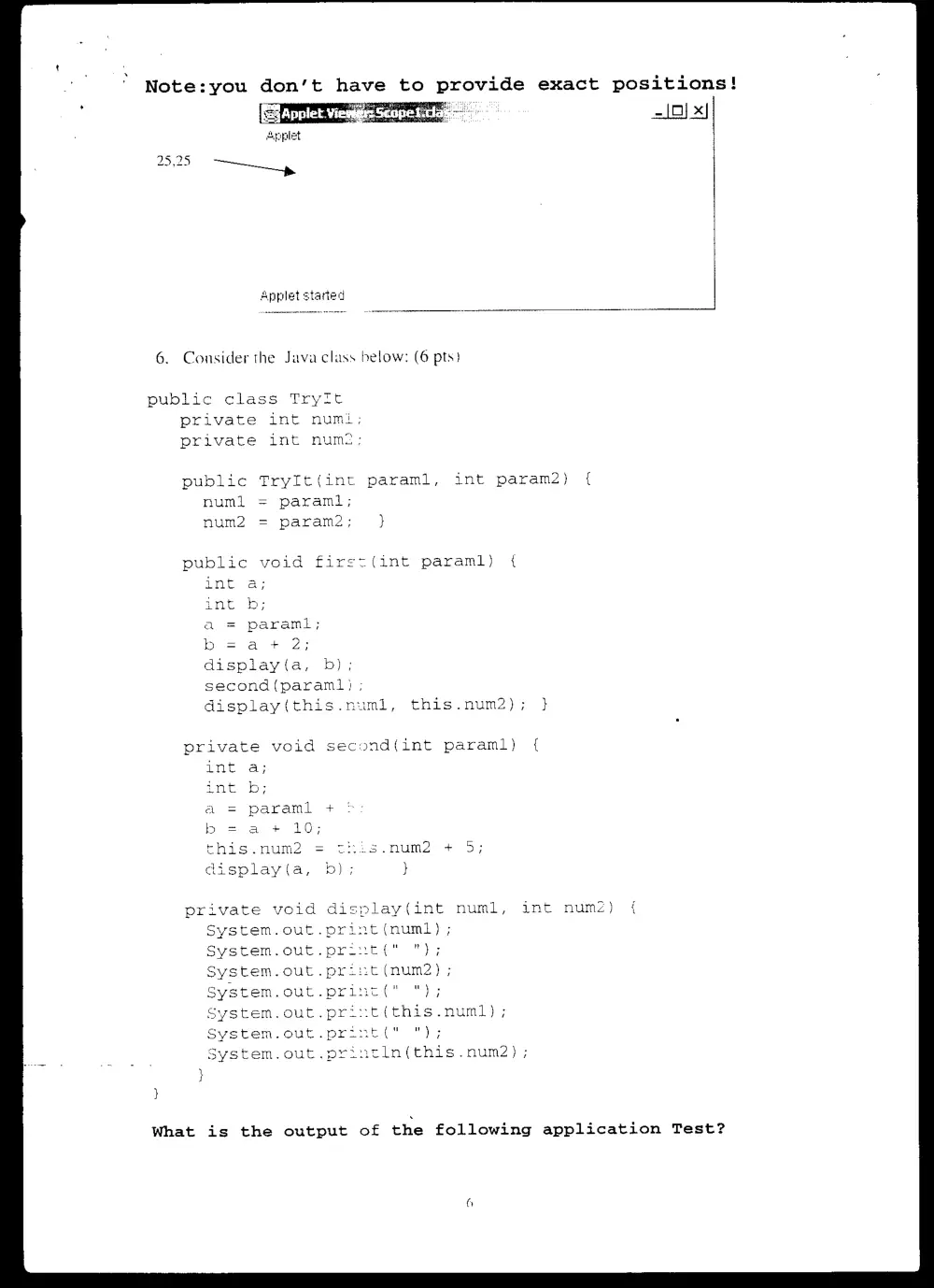 CMPS 200 Midterm, Spring 2001, page 6