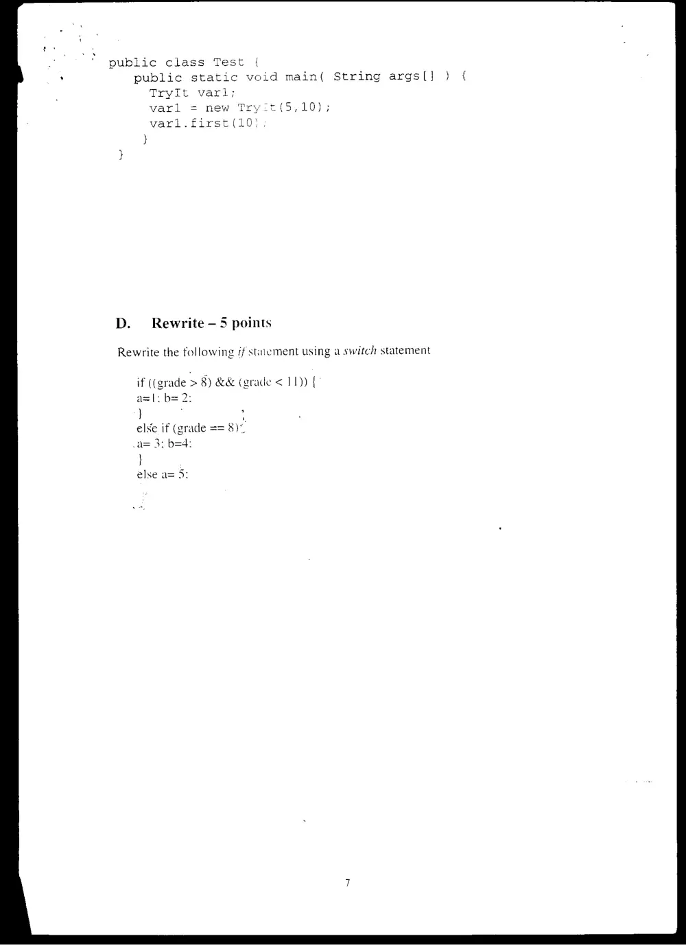 CMPS 200 Midterm, Spring 2001, page 7