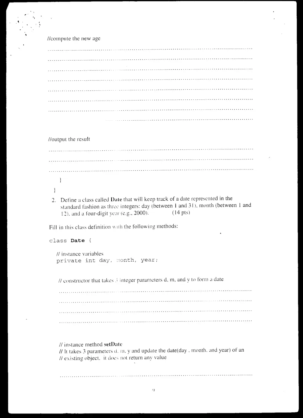 CMPS 200 Midterm, Spring 2001, page 9