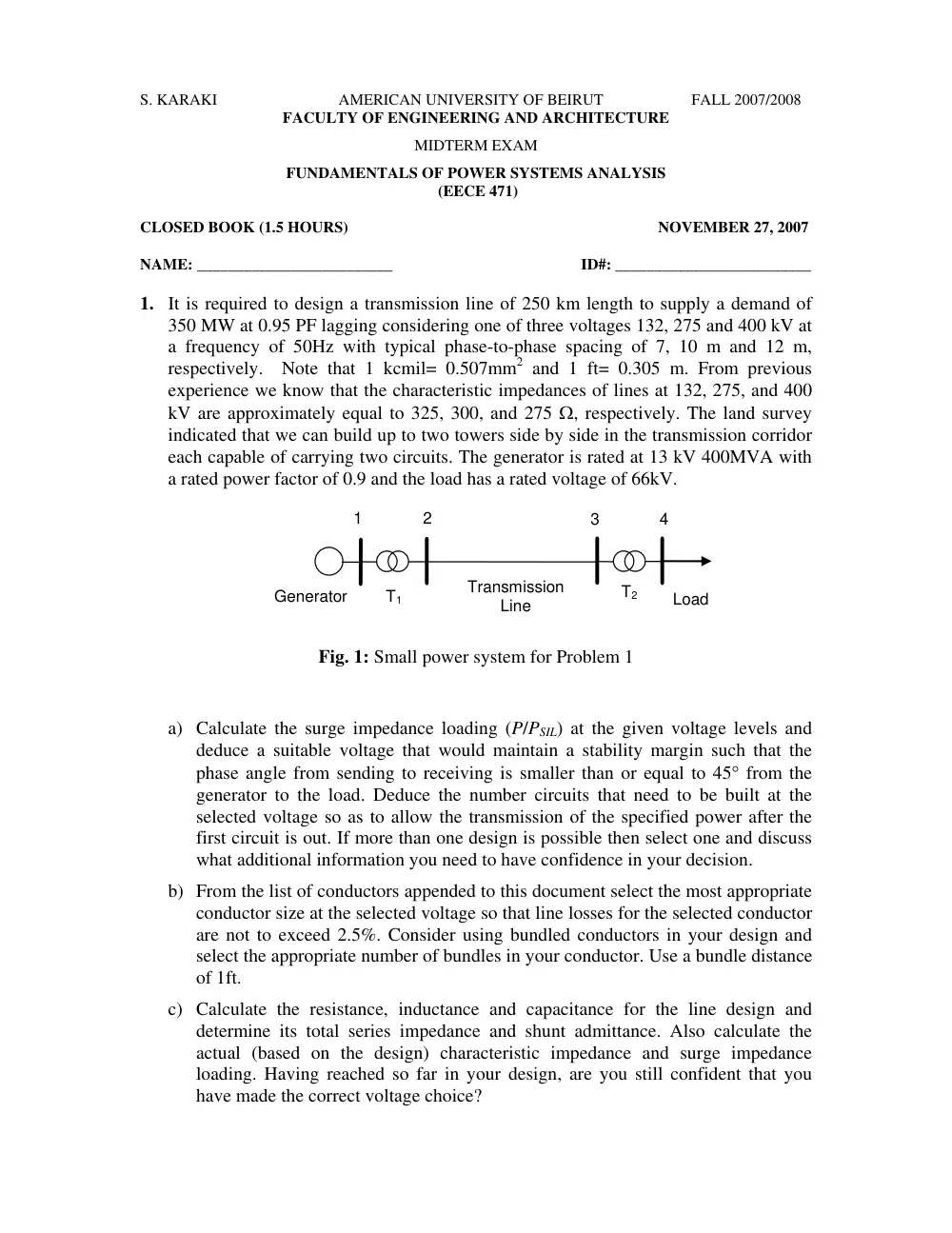 EECE 471 Midterm, Fall 2007, page 1