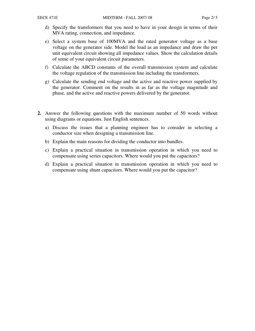 EECE 471 Midterm, Fall 2007, page 2