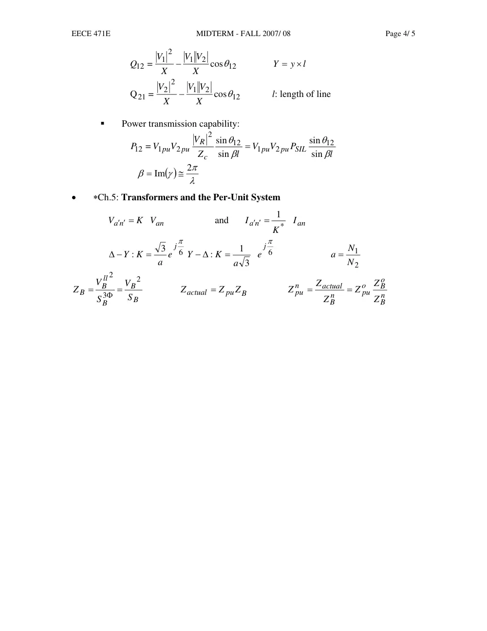 EECE 471 Midterm, Fall 2007, page 4