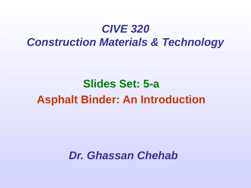 CIVE 320 Chapter 5.1, Spring 2016, page 1