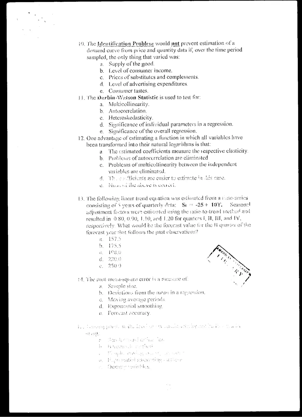 BUSS 230 Midterm, Fall 2005, page 3