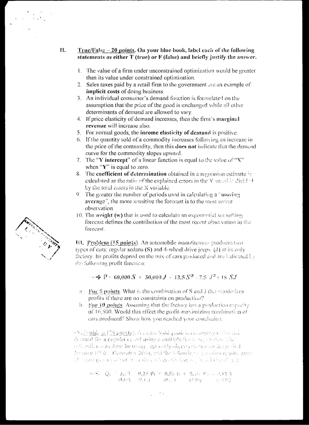 BUSS 230 Midterm, Fall 2005, page 4