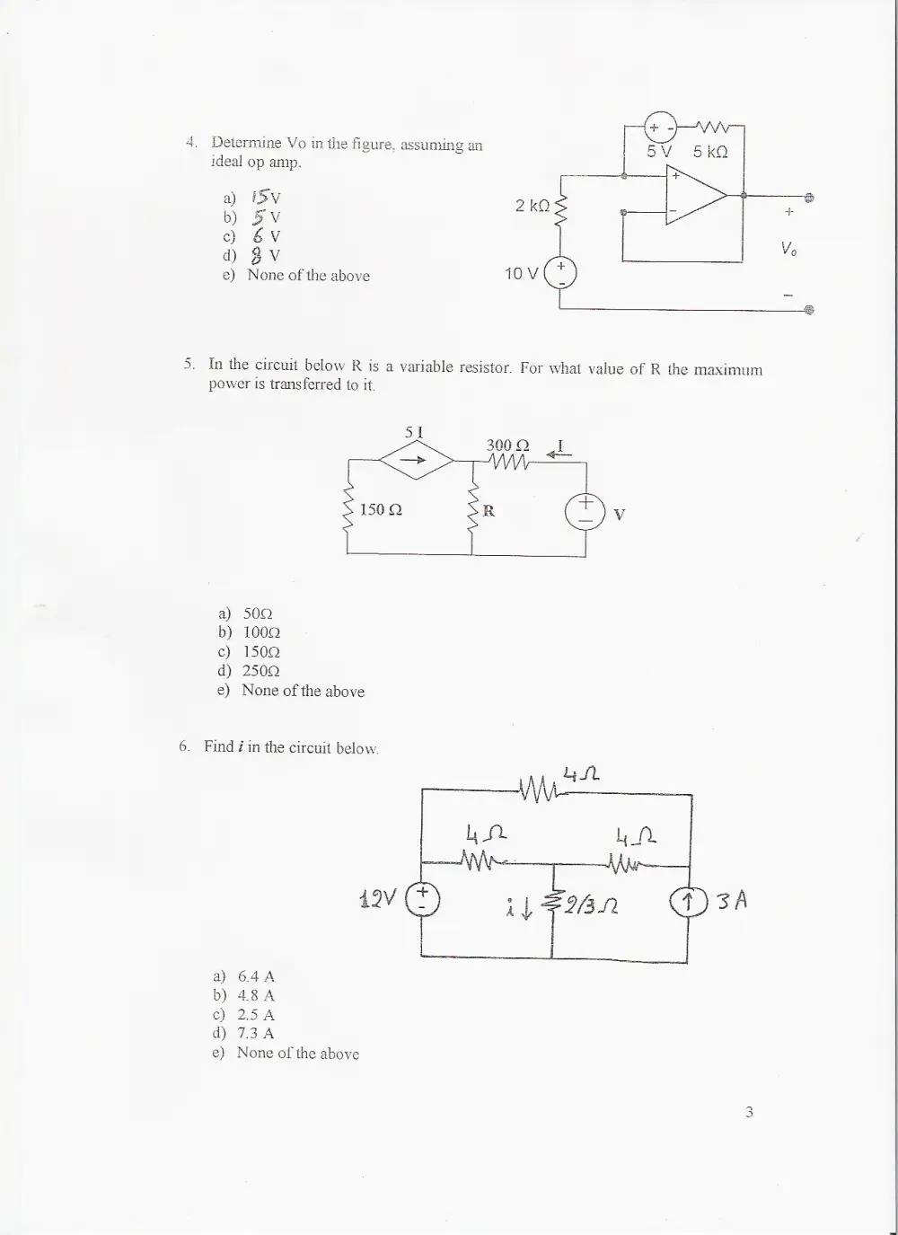 EECE 210 Exam, Spring 2005, page 3