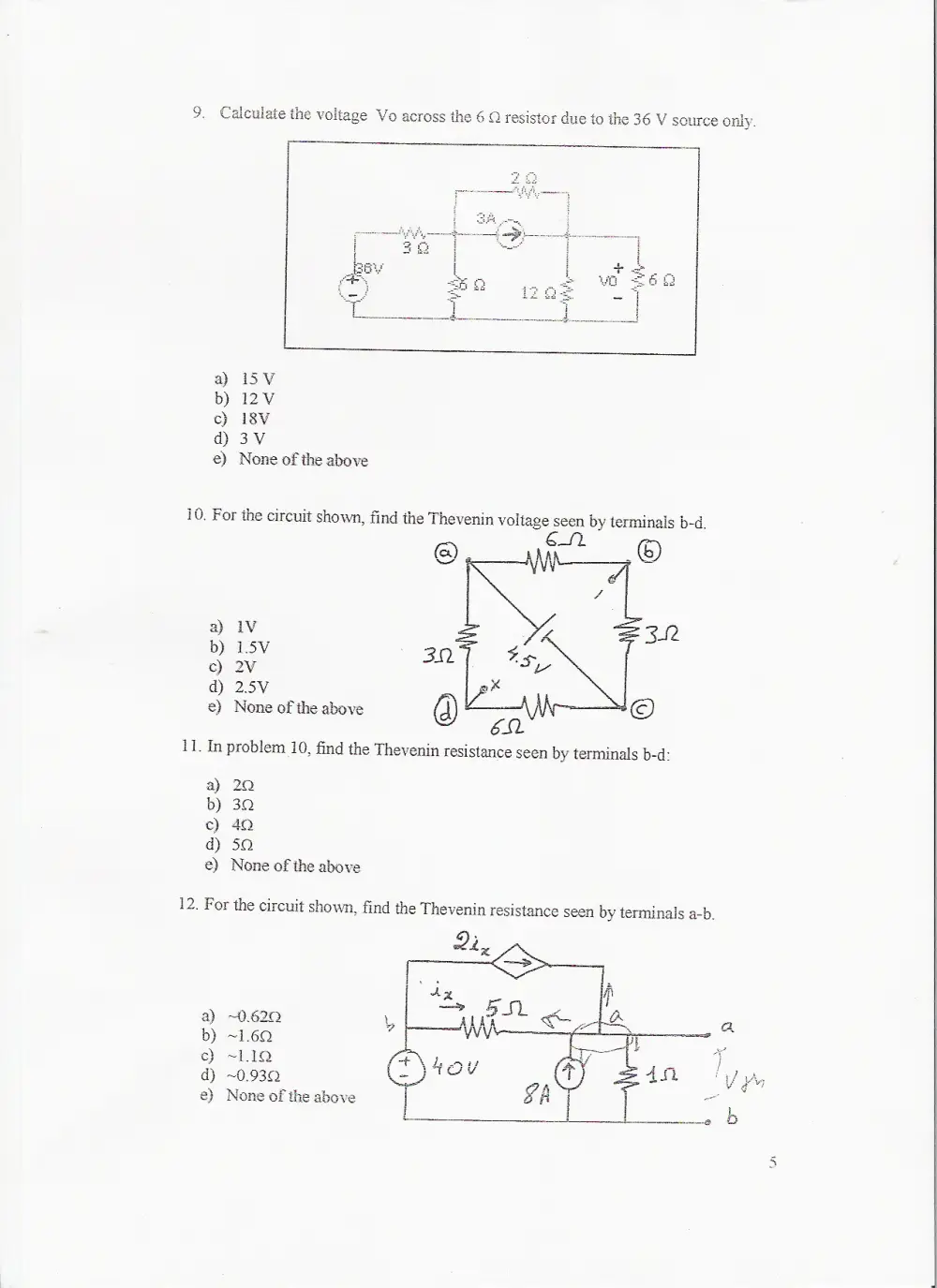 EECE 210 Exam, Spring 2005, page 5