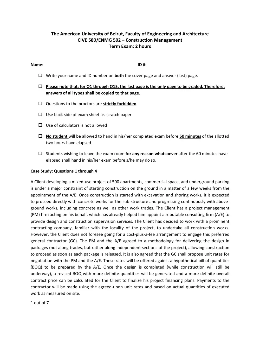 CIVE 580 Midterm, Fall 2012, page 1