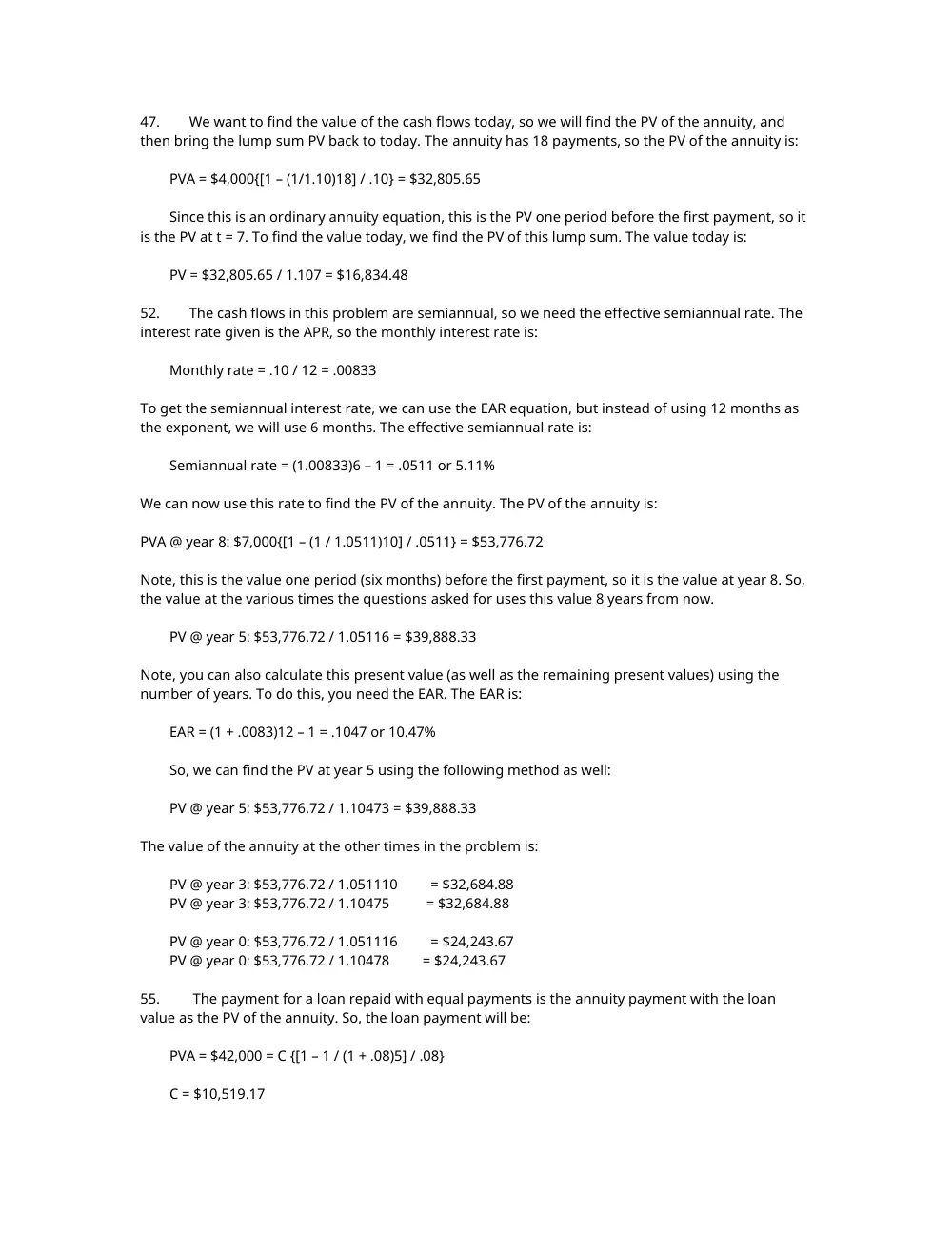 FINA 210 Problems Solution Manual 9th Ed, Spring 2011, page 5
