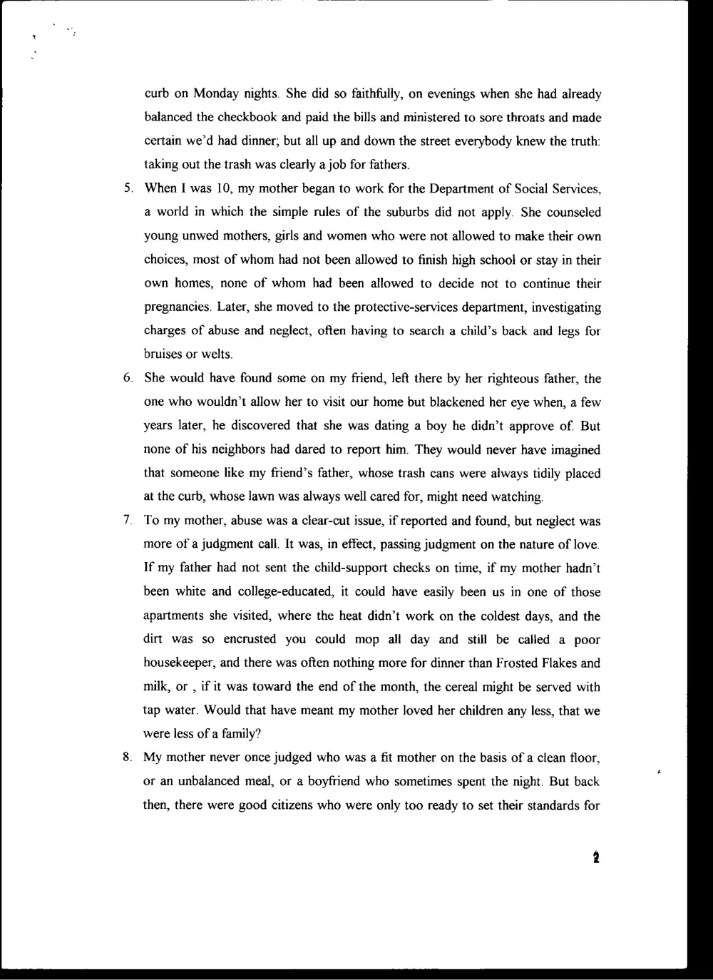 ENG 100 Final, Fall 2001, page 2