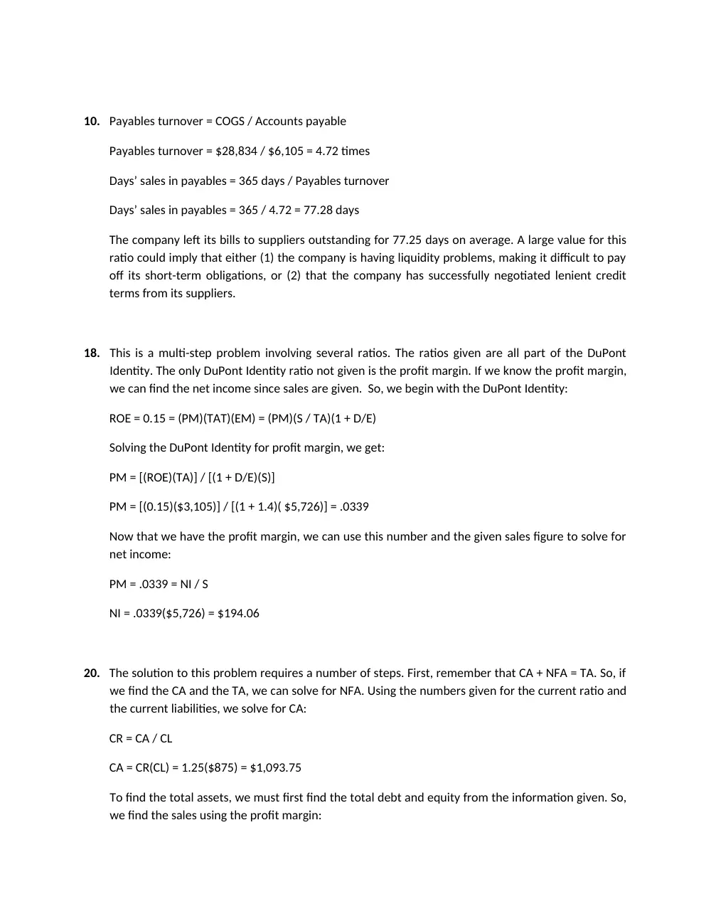 FINA 210 Problems, Spring 2011, page 2