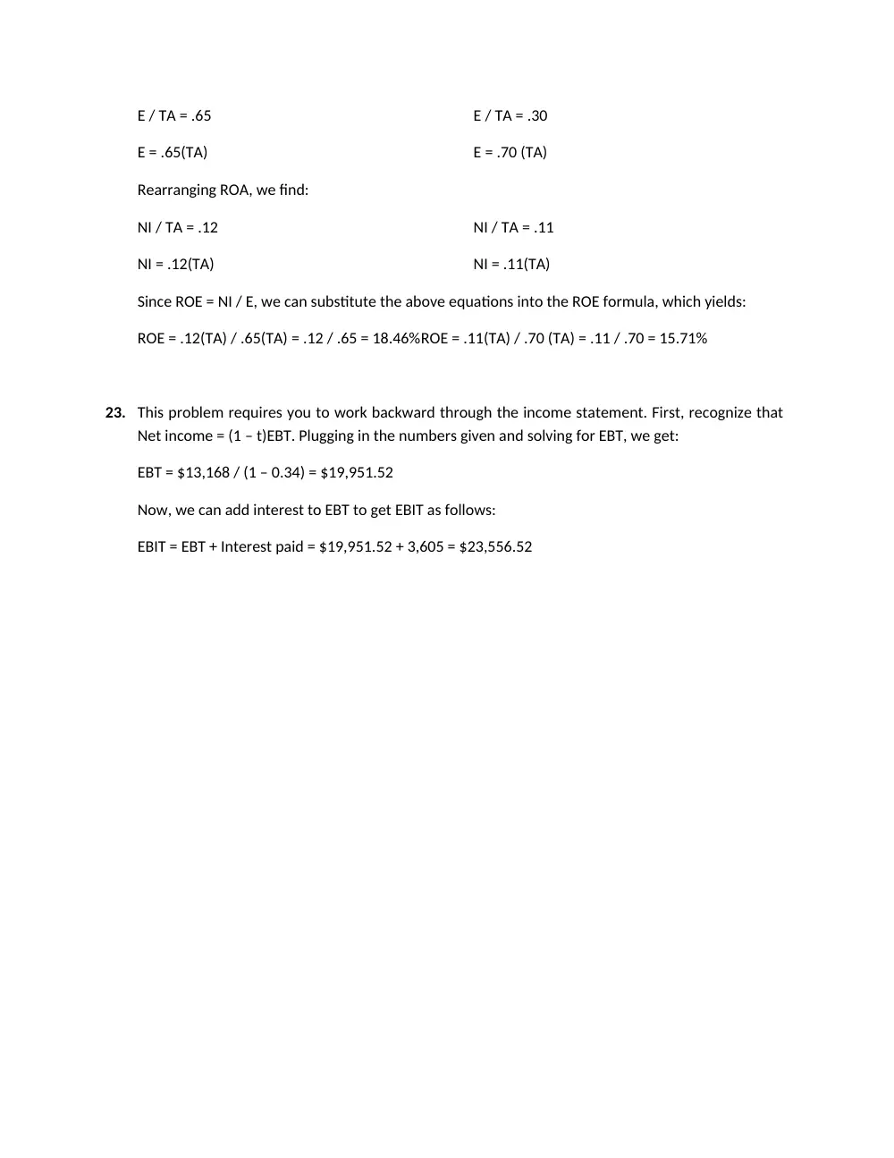 FINA 210 Problems, Spring 2011, page 4