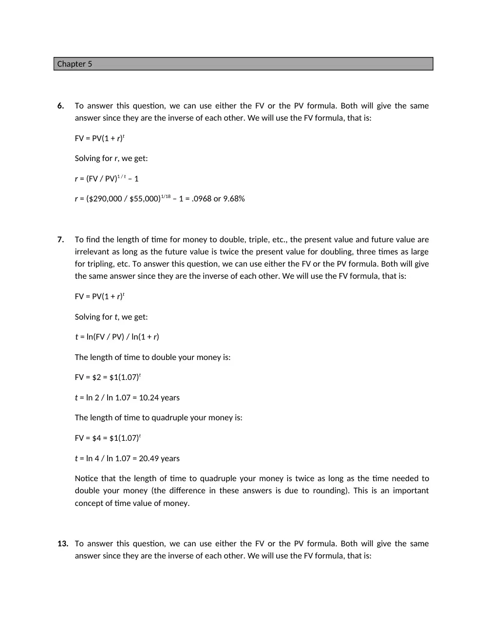 FINA 210 Problems, Spring 2011, page 5