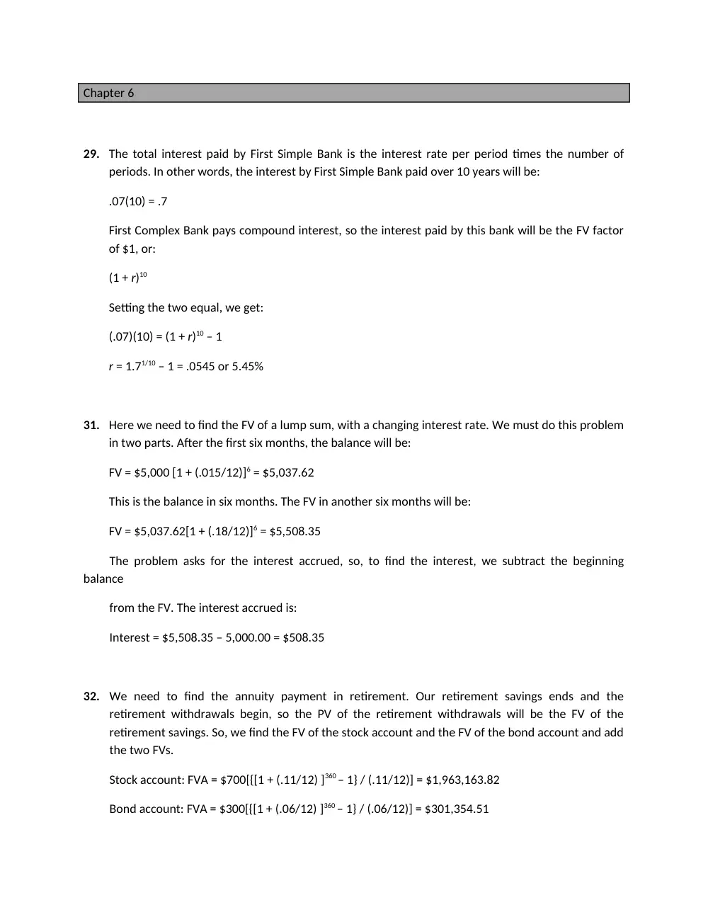 FINA 210 Problems, Spring 2011, page 8