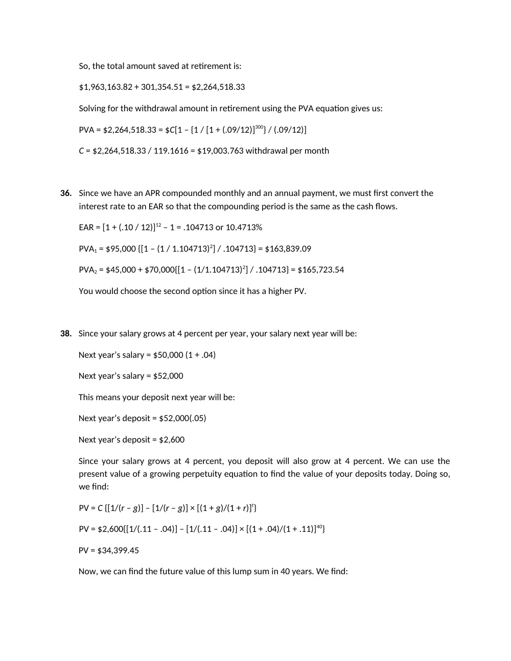 FINA 210 Problems, Spring 2011, page 9