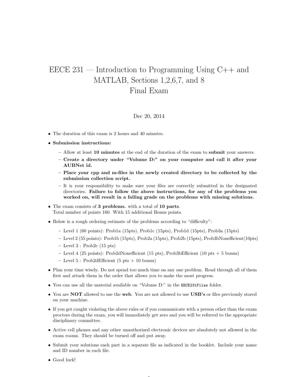 EECE 231 Final, Fall 2014, page 1