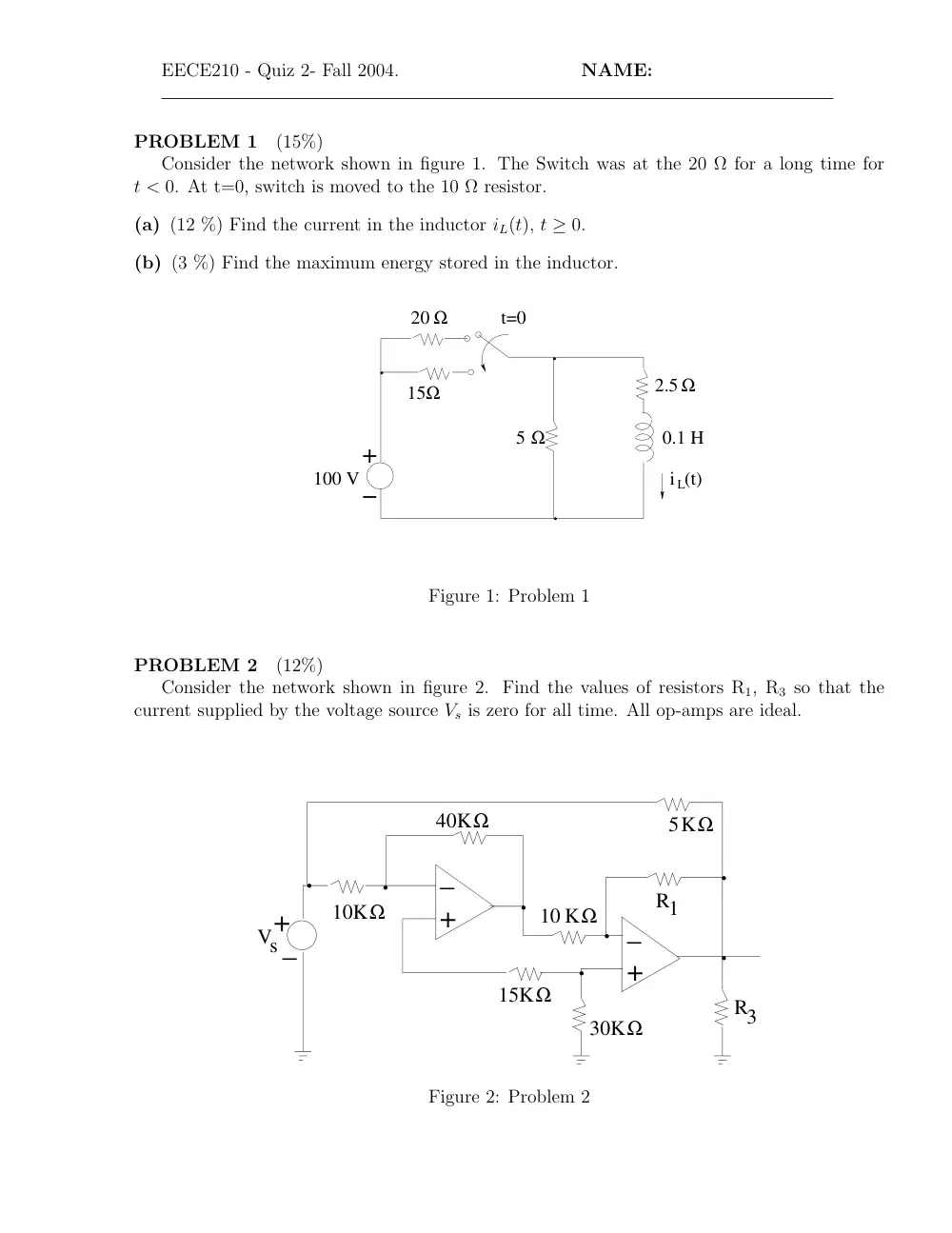 EECE 210 Exam 2, Fall 2004, page 2