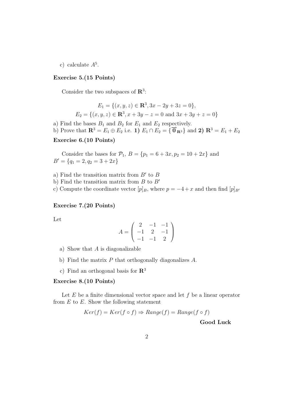 MATH 218 Final, Fall 2007, page 2