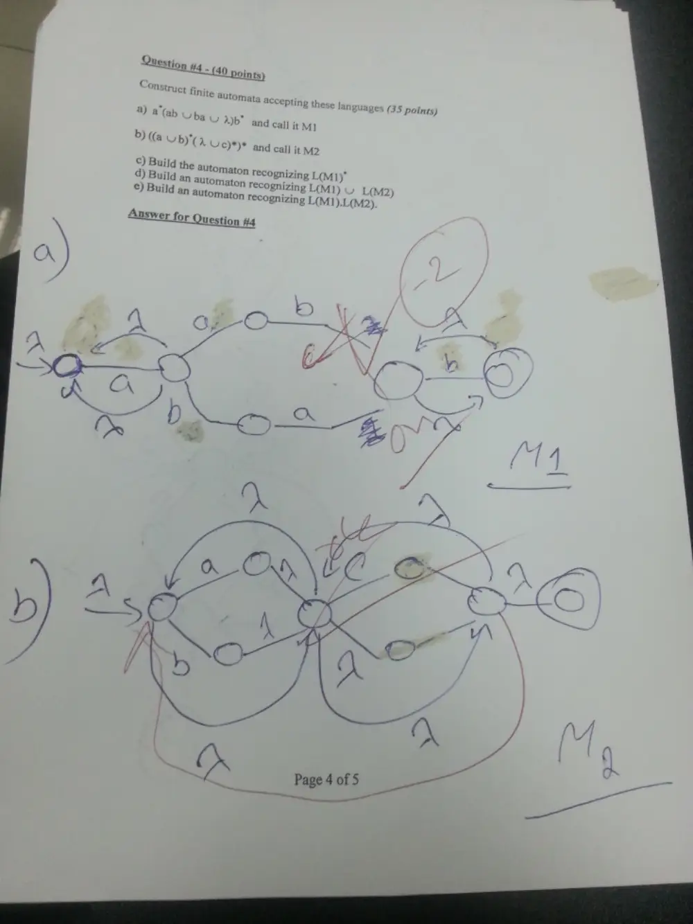 CSI 301 Exam 1 With Solution, Fall 2012, page 4
