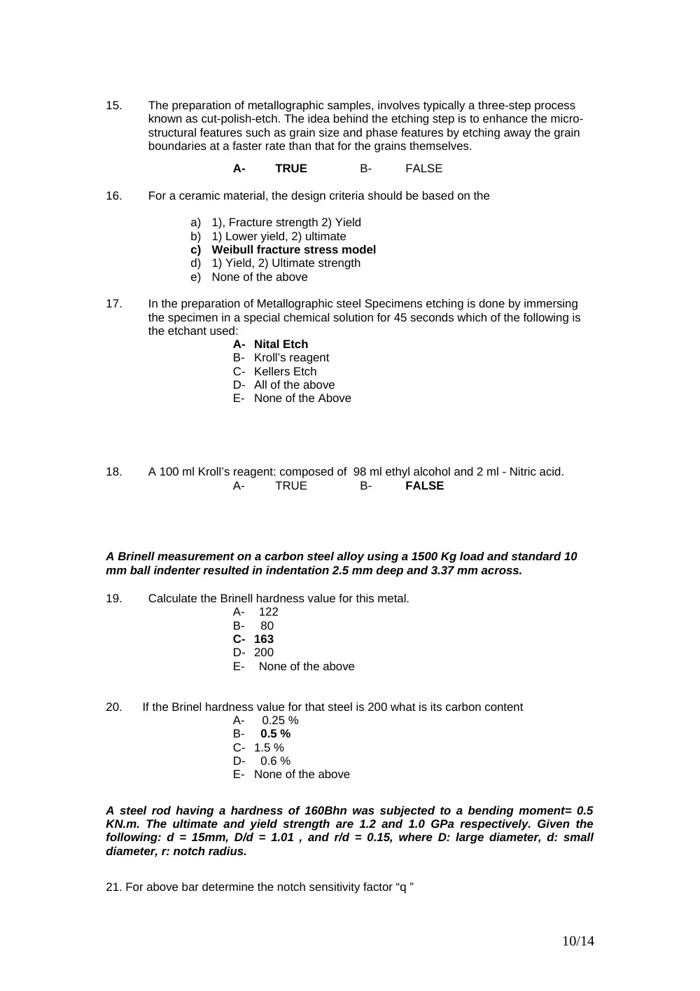 MECH 341 Final, Fall 2015, page 10
