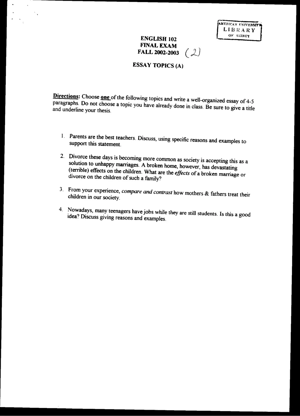 ENG 102 Final, Fall 2002, page 9