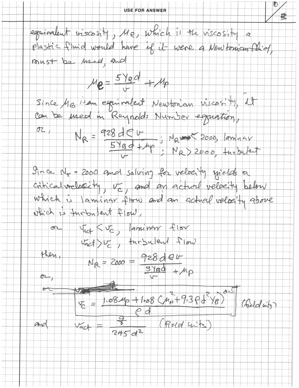 CHEN 490 Notes Flow Equations (Final), Fall 2014, page 5