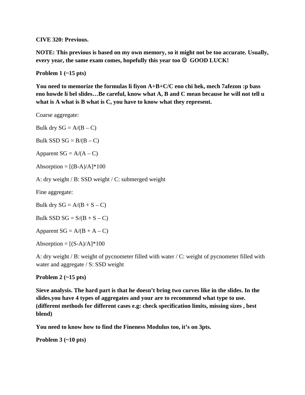 CIVE 320 Final + Midterm Previouses, Fall 2015, page 9
