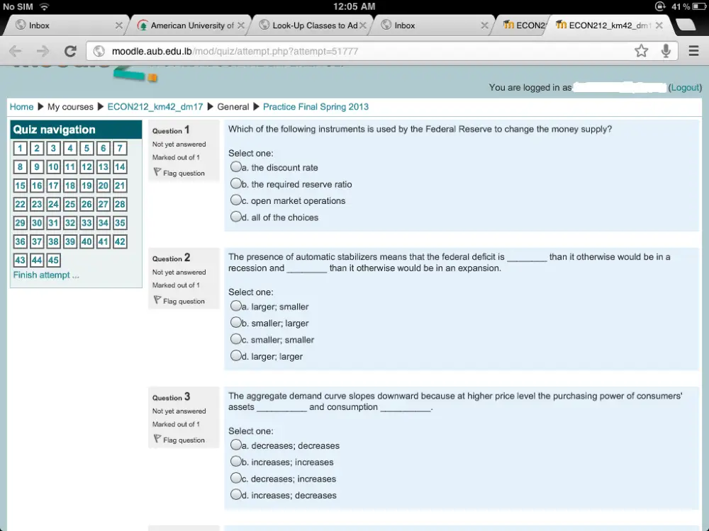 ECON 212 Final Sample, Spring 2013, page 1
