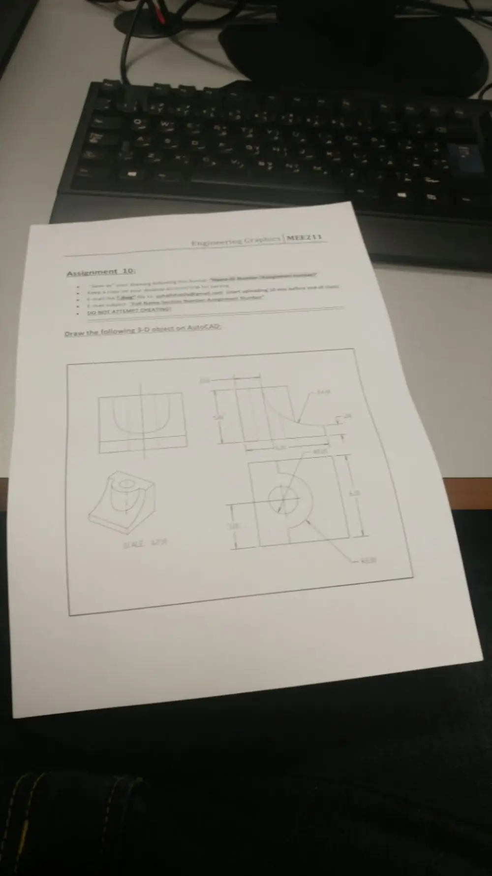 MEE 211 Problems Assignment 10(3D), Fall 2016, page 1