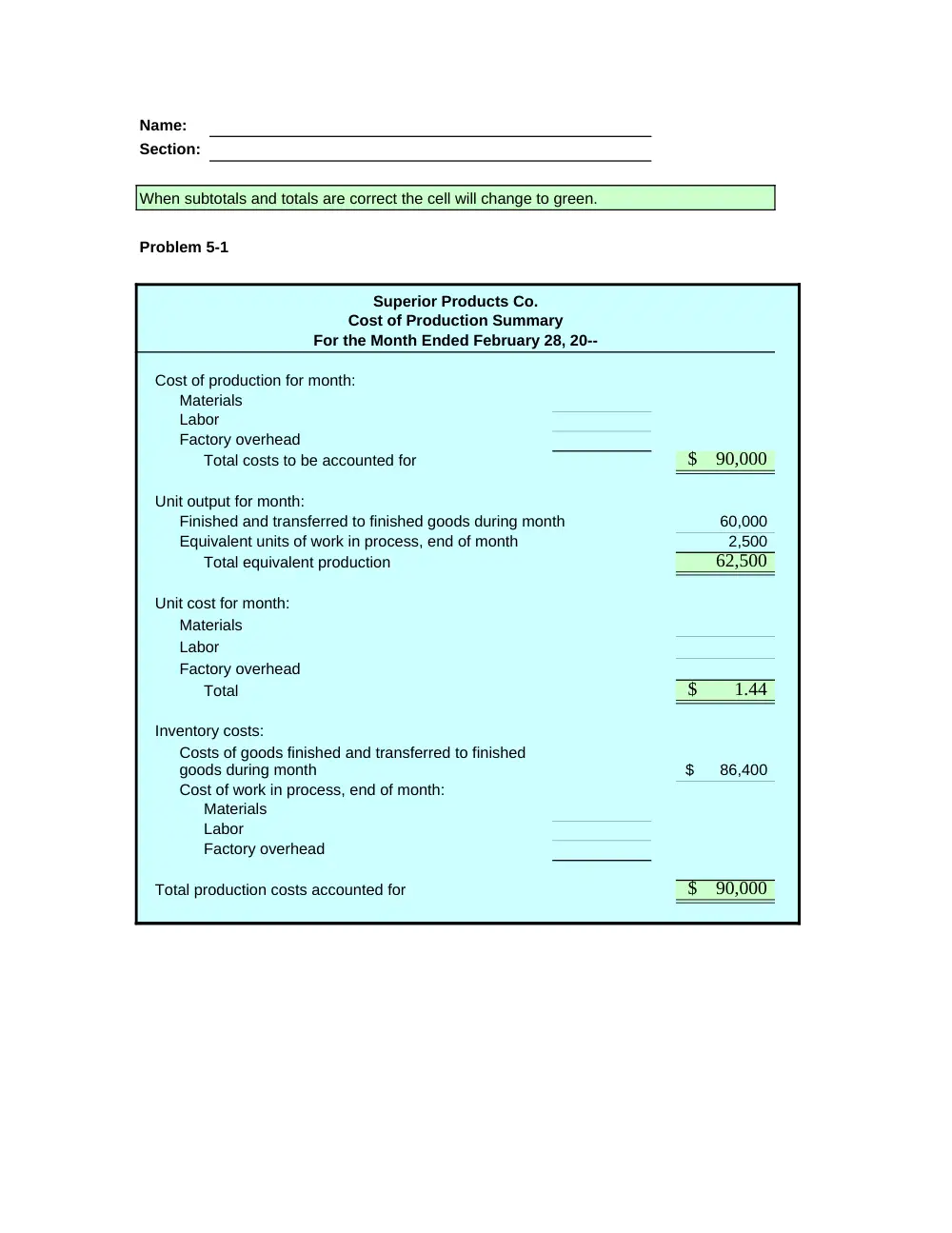 ACCT 222 Problems Excel Template 5, Fall 2014, page 10