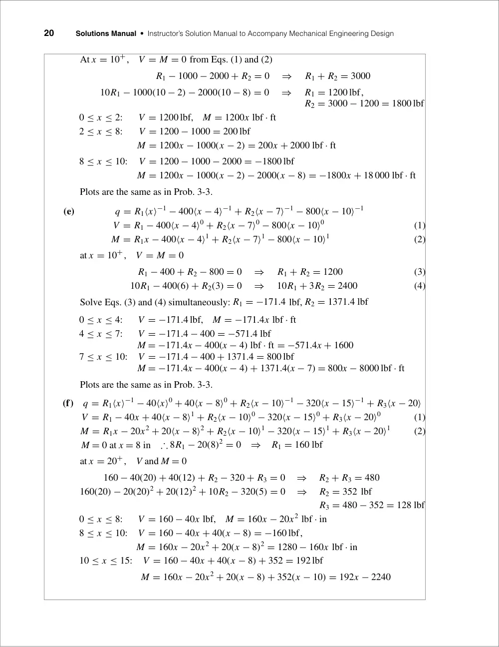 MECH 420 Problems Problem Chap 3, Fall 2012, page 7