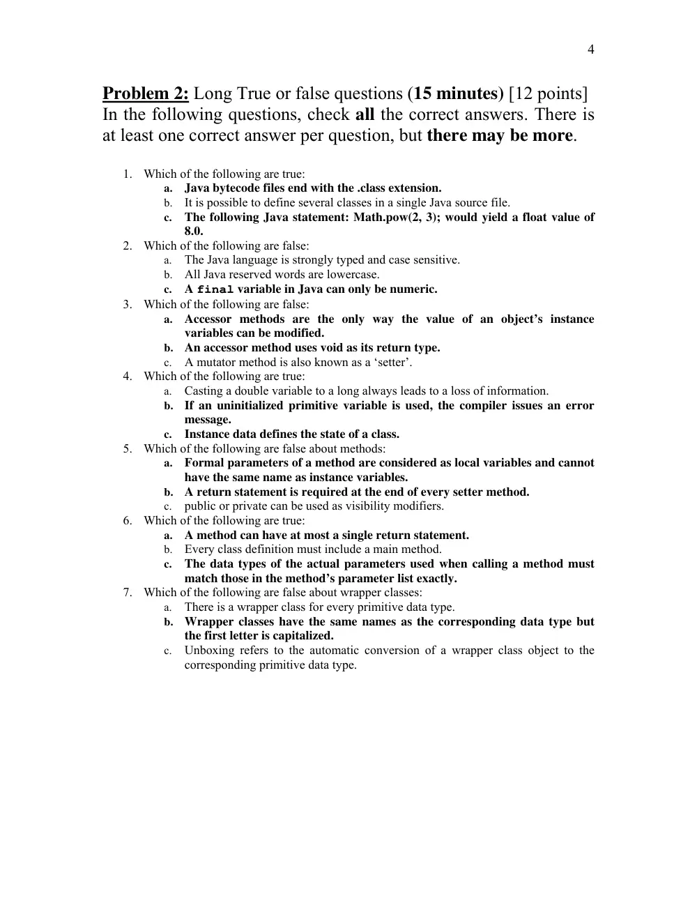 COE 212 Midterm, Spring 2013, page 4