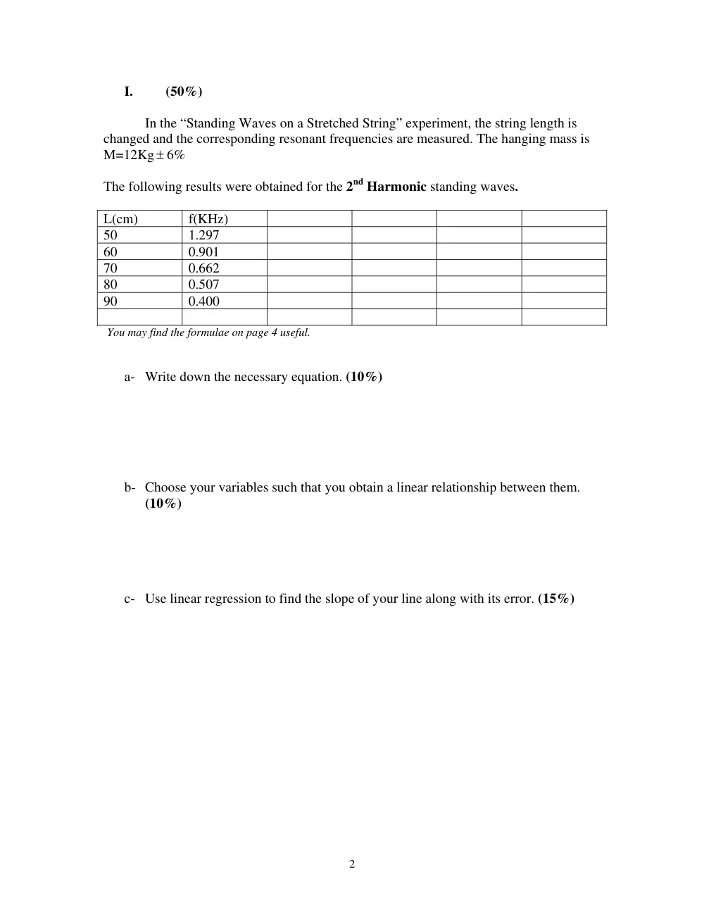 PHYS 210L Final, Fall 2007, page 2