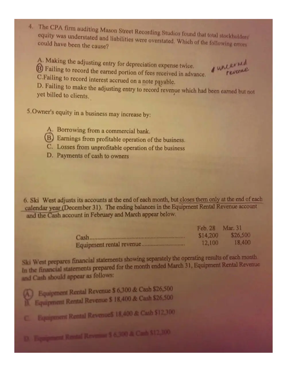 ACCT 210 Midterm, Spring 2015, page 2