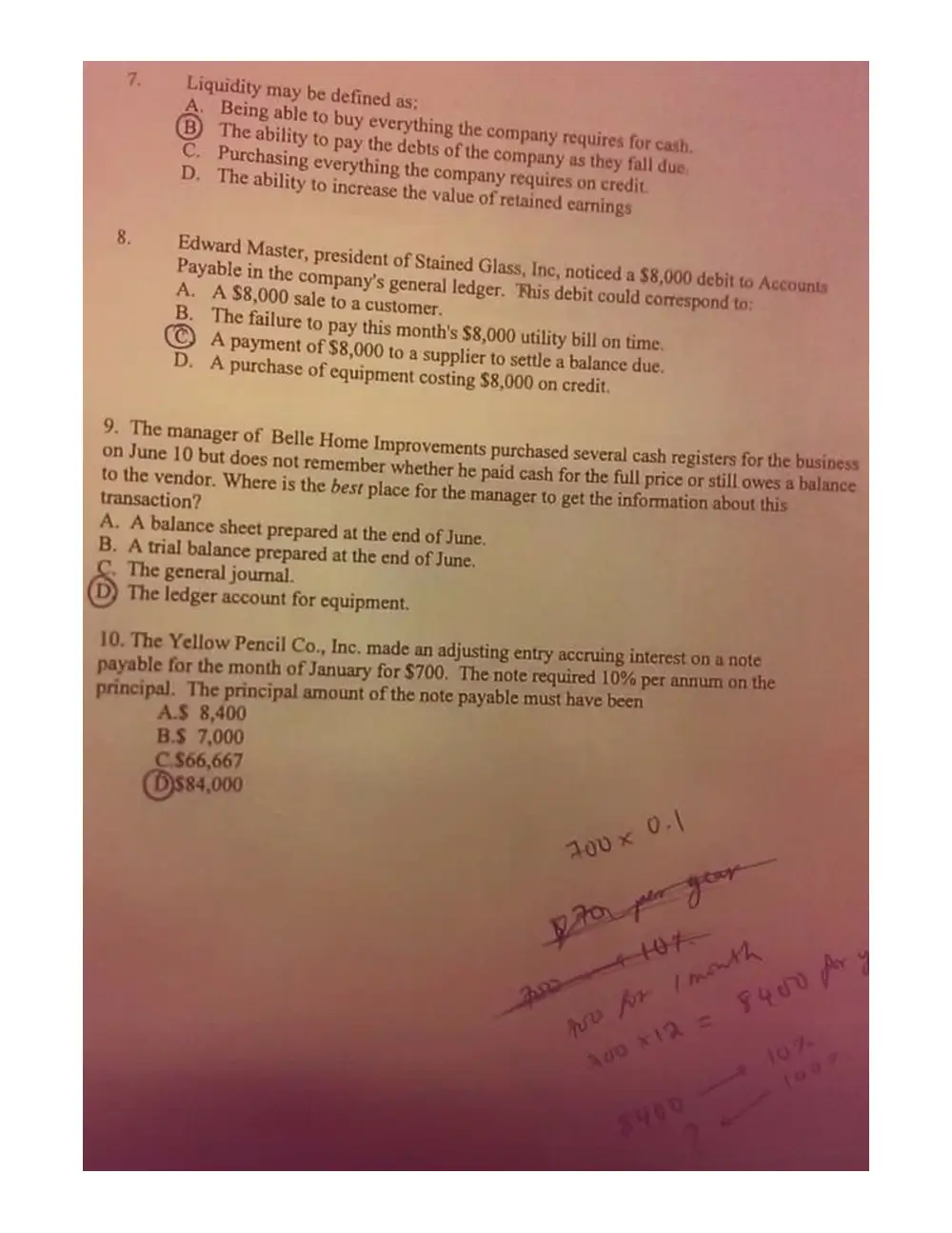 ACCT 210 Midterm, Spring 2015, page 3