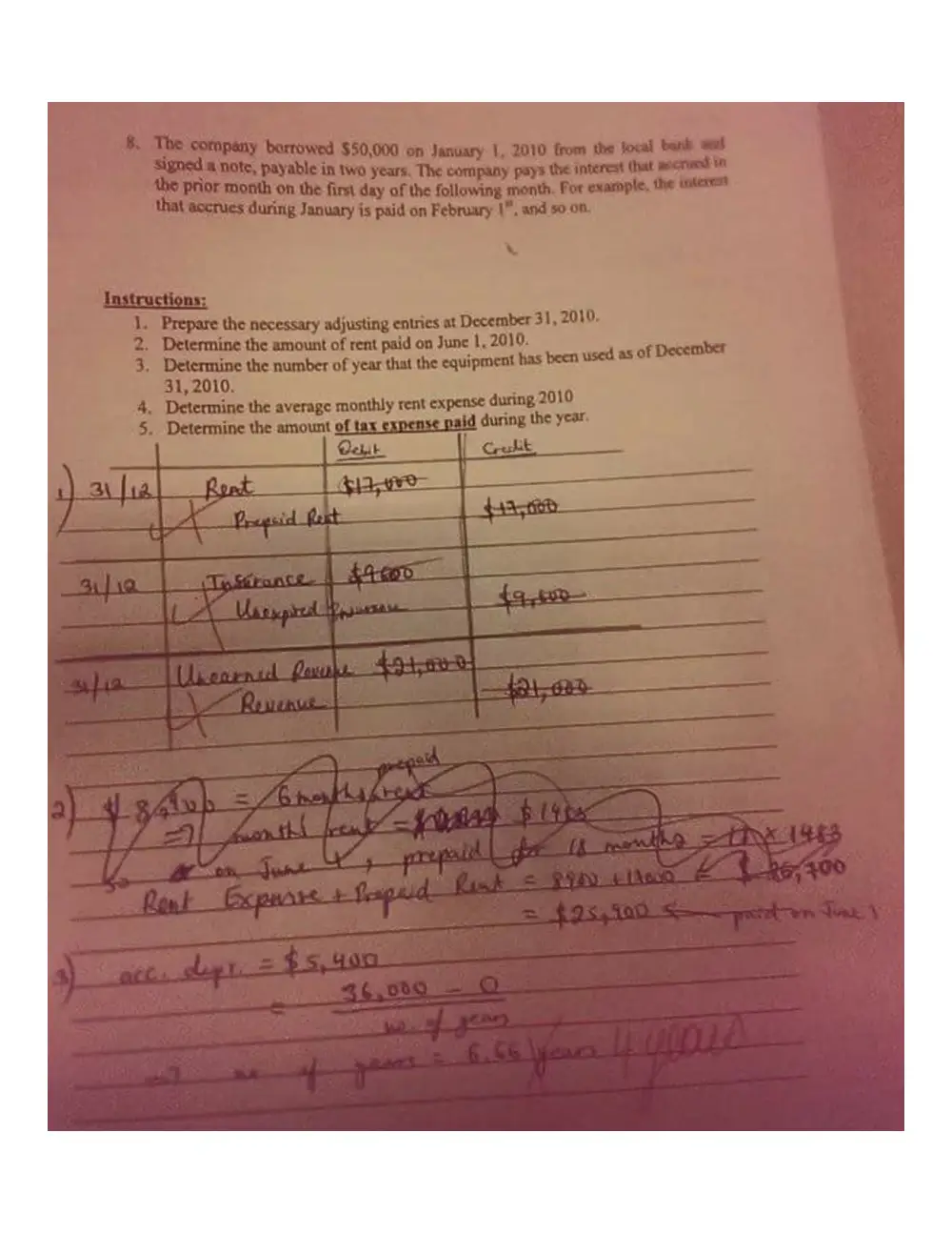 ACCT 210 Midterm, Spring 2015, page 6
