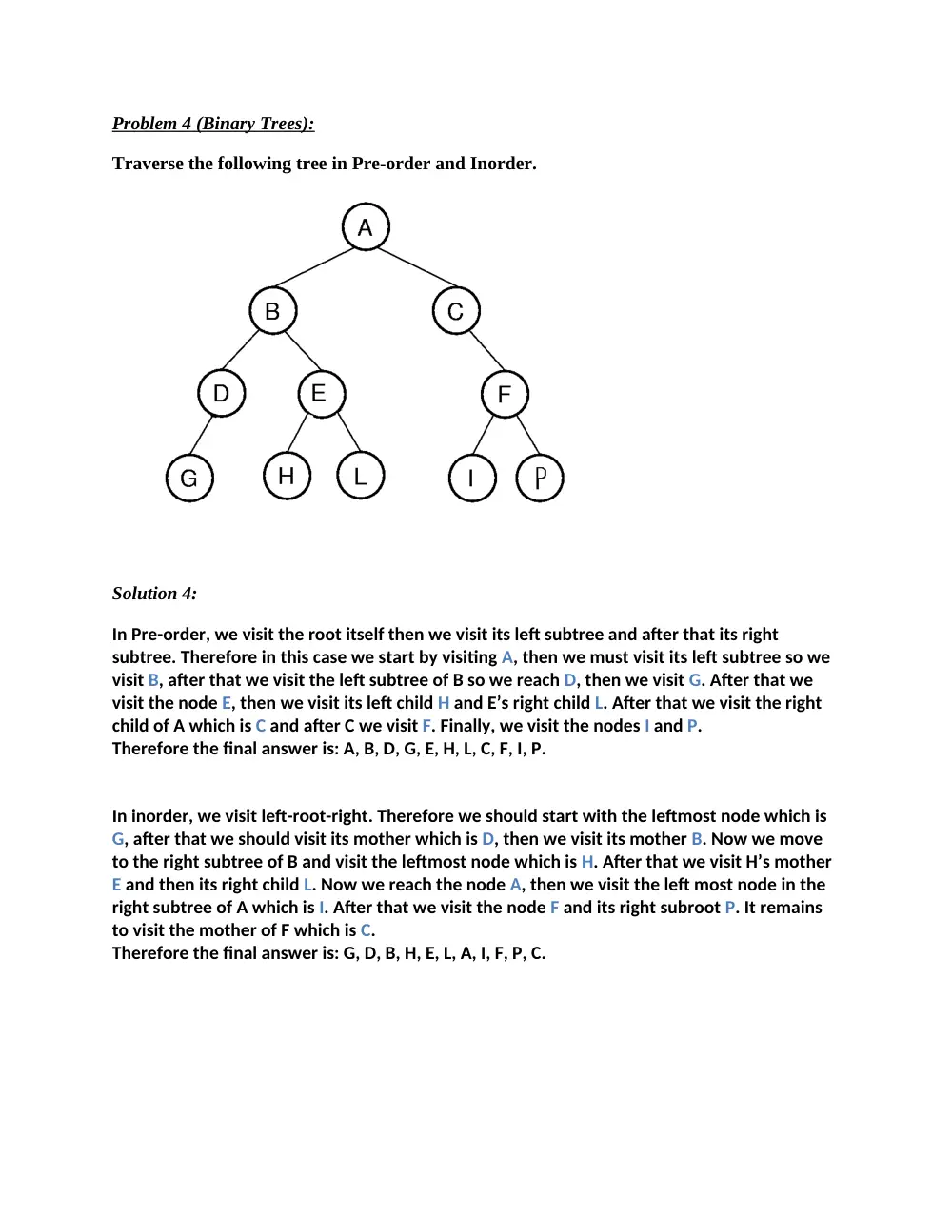 EECE 330 Problems Binary Trees, Summer 2014, page 4