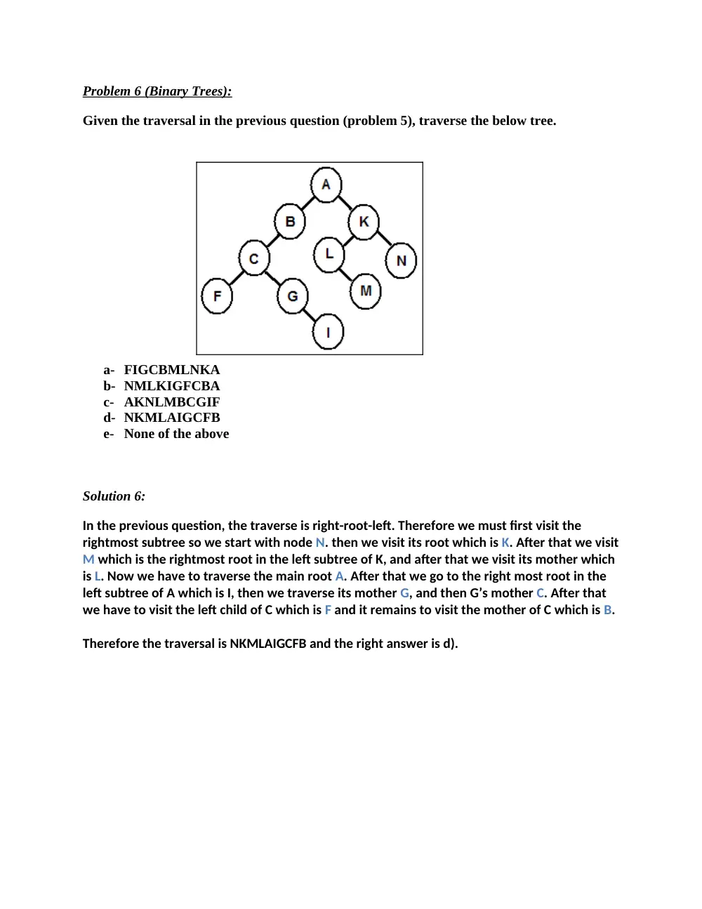 EECE 330 Problems Binary Trees, Summer 2014, page 6