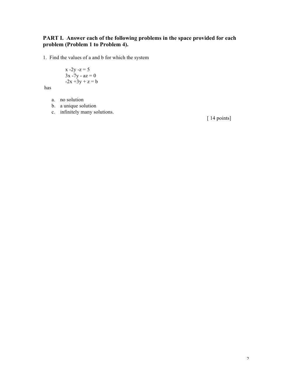 MATH 218 Midterm, Summer 2014, page 2