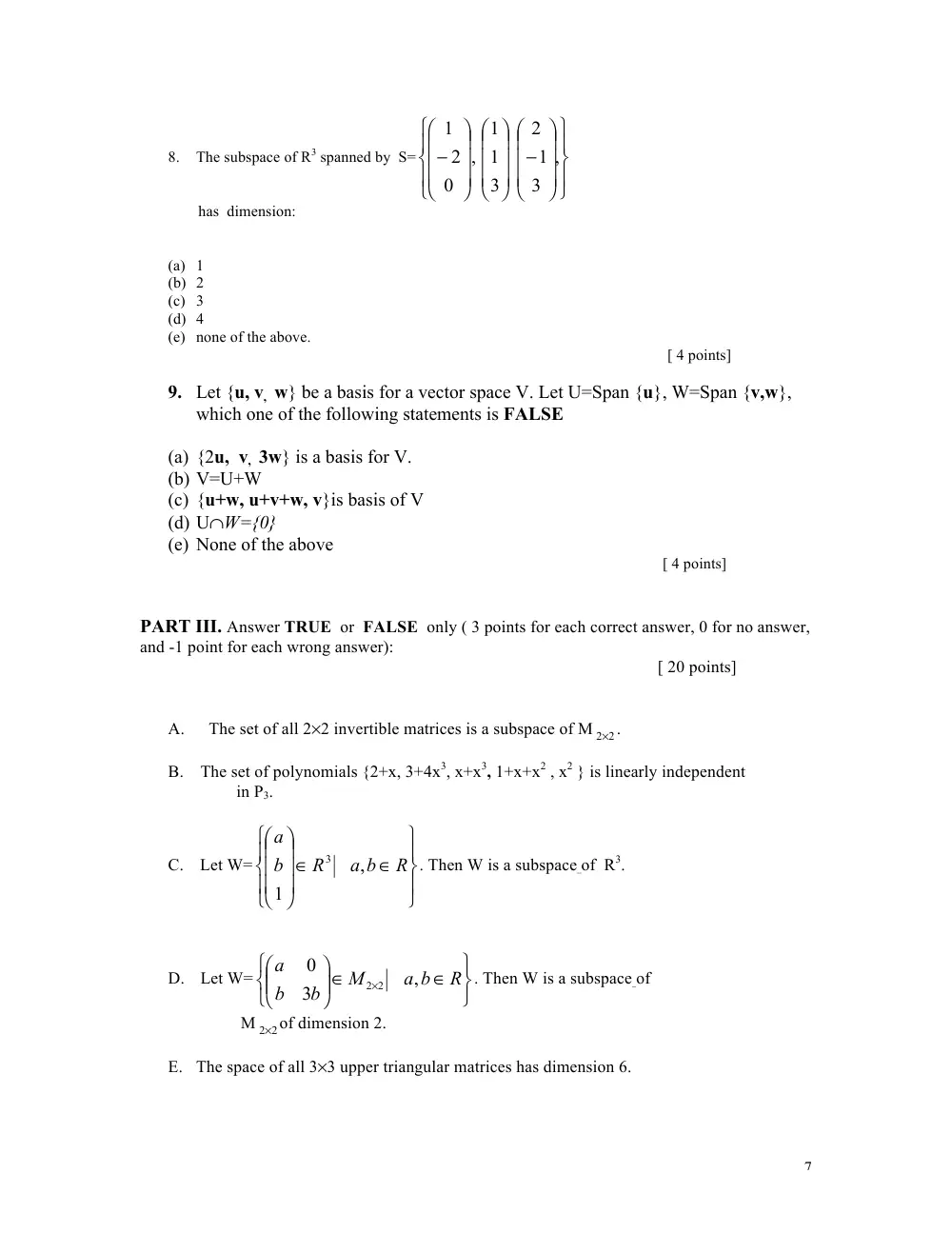 MATH 218 Midterm, Summer 2014, page 7