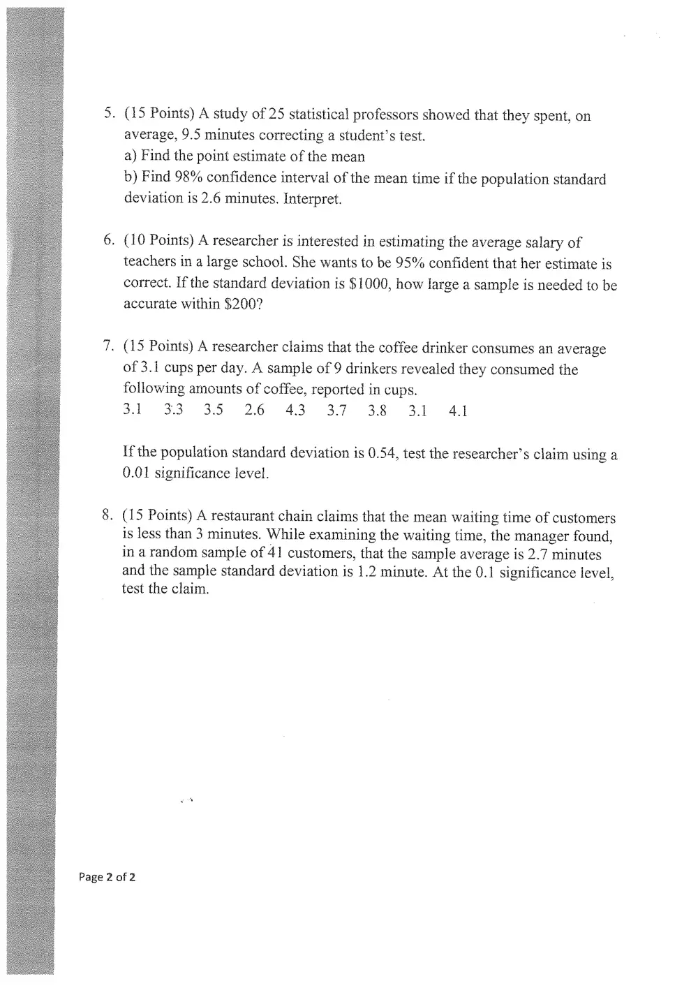 QBA 201 Final, Spring 2014, page 2