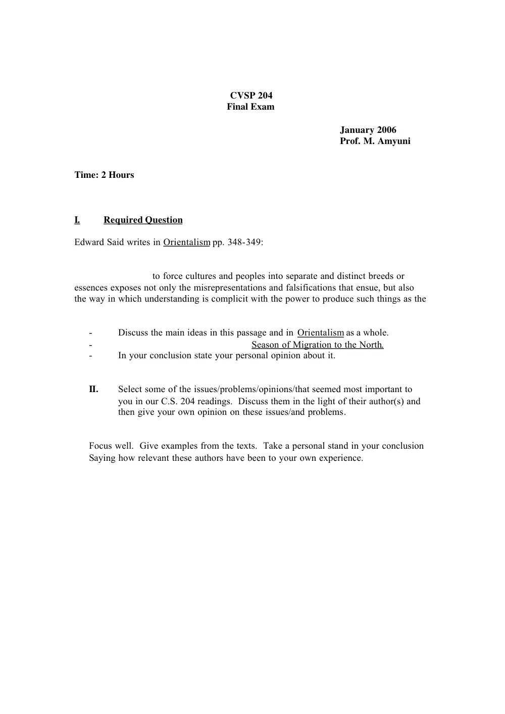 CVSP 204 Final, Fall 2005, page 1