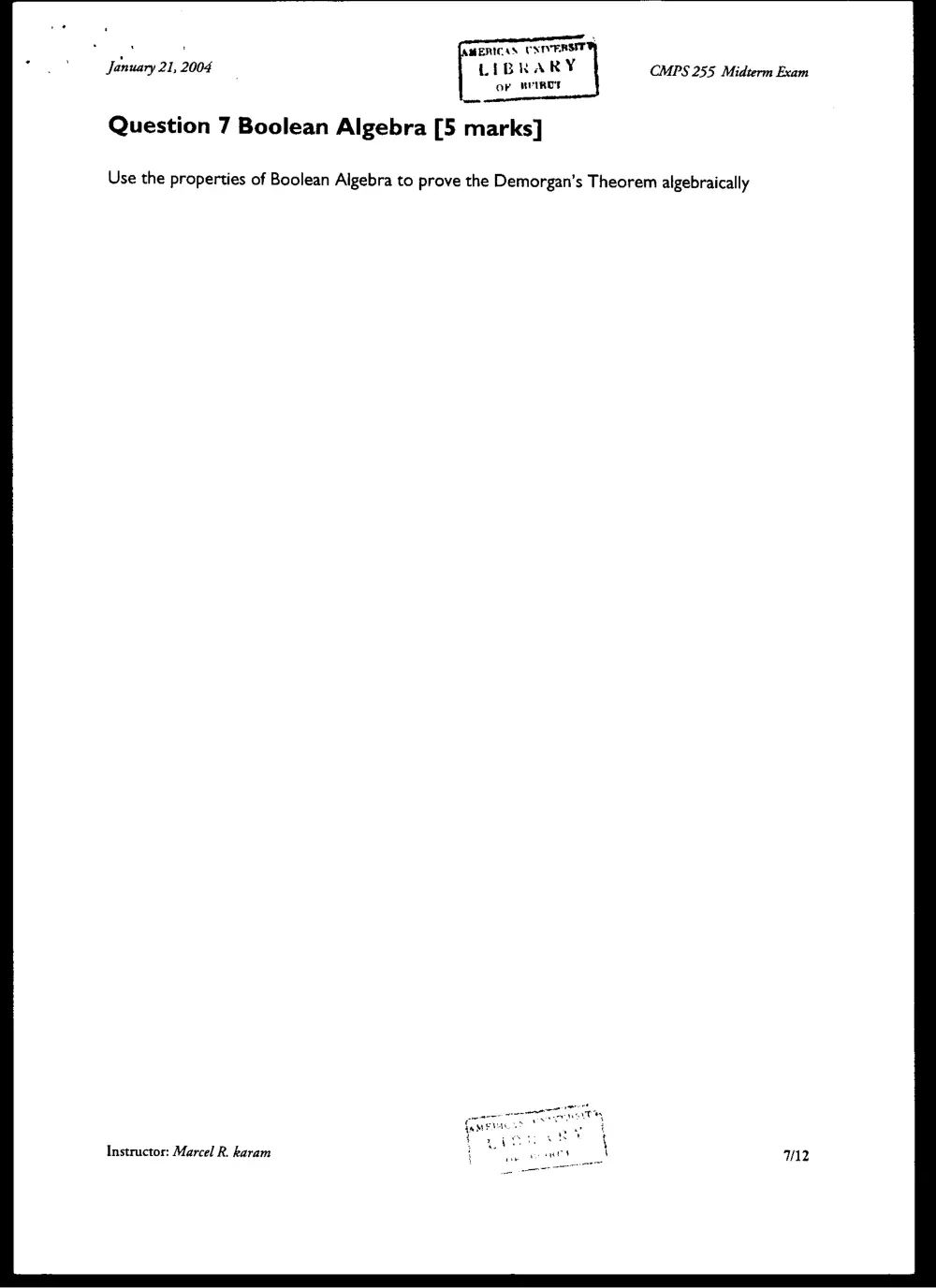 CMPS 255 Final, Fall 2003, page 7